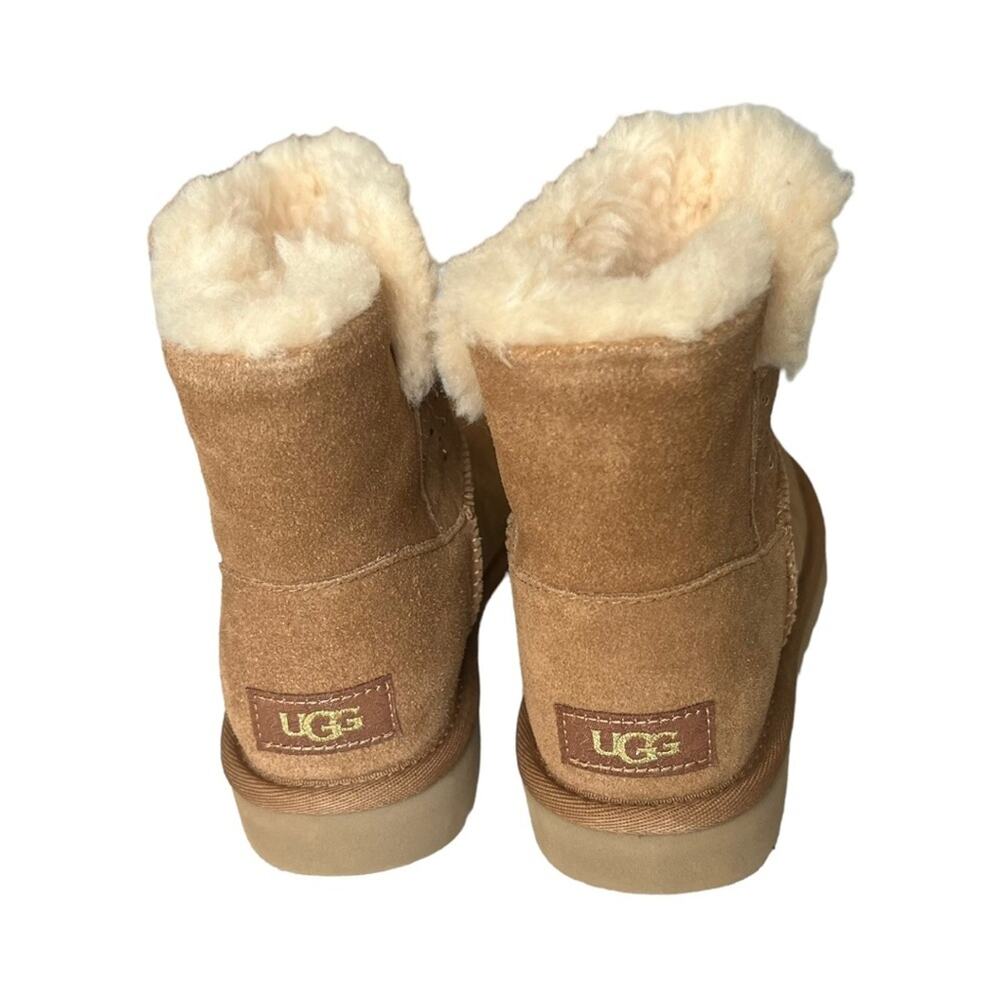 UGG Classic Gem Mini Boots In Chestnut Brown Women Size 5 - Picture 4 of 11